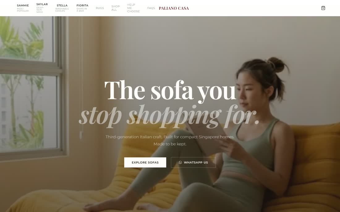 The palianocasa.com home page.